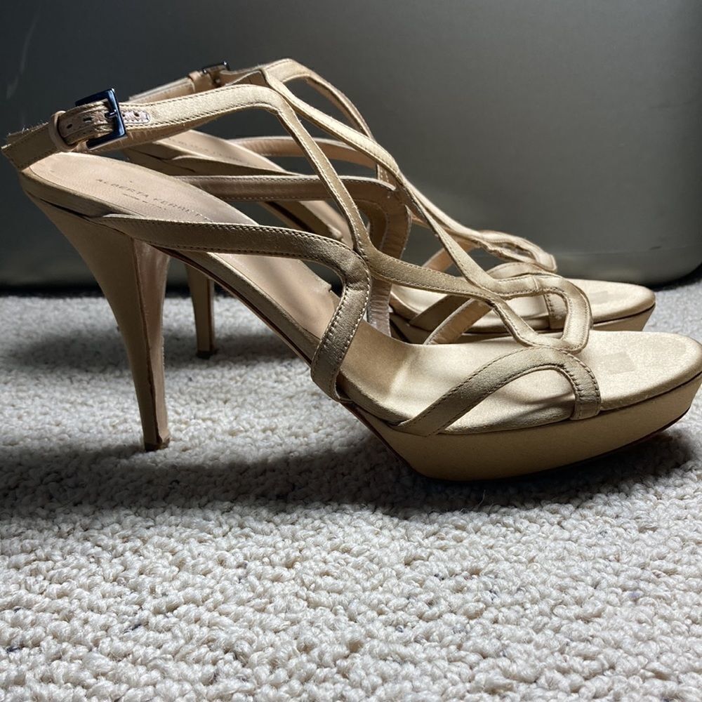 Alberta Ferretti Gold Heels Size 41 / 10.5